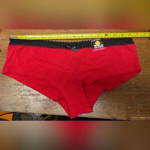 Joe Boxer junior 8 XL 95% Cotton red black lace Boyleg panties bundle 4/20